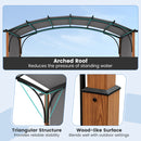 10 x 12 FT Outdoor Retractable Pergola with Retractable Canopy for Patio-Beige by DirectDeals