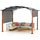 10 x 12 FT Outdoor Retractable Pergola with Retractable Canopy for Patio-Beige by DirectDeals