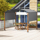 10 x 12 FT Outdoor Retractable Pergola with Retractable Canopy for Patio-Beige by DirectDeals