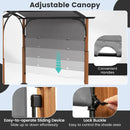10 x 12 FT Outdoor Retractable Pergola with Retractable Canopy for Patio by LJGDeals