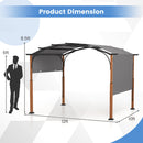 10 x 12 FT Outdoor Retractable Pergola with Retractable Canopy for Patio-Beige by DirectDeals