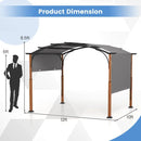 10 x 12 FT Outdoor Retractable Pergola with Retractable Canopy for Patio by LJGDeals