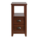 End Table Wooden with 2 Drawers and Shelf Bedside Table by LJGDeals