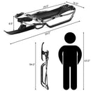 Snow Racer Sled with Textured Grip Handles and Mesh Seat by LJGDeals