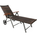 Outdoor Chaise Lounge Chair Rattan Lounger Recliner Chair by LJGDeals