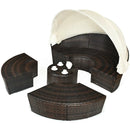 Patio Round Daybed Rattan Furniture Sets with Canopy by LJGDeals