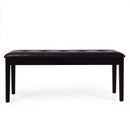 Upholstered Dining Room PU Bench Solid Wood Button Tufted by LJGDeals