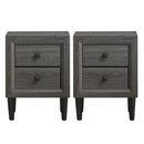 2PCS Nightstand W/2 Drawer Multipurpose by DirectDeals