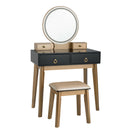 Makeup Vanity Table Set 3 Color Lighting Dressing Table-Black