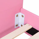 Twin Size Upholstered Platform Toddler Bed with Wood Slat Support by LJGDeals