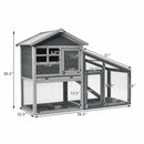 Wooden 56.5 Inch Length Rabbit Hutch with Pull out Tray and Ramp by DirectDeals