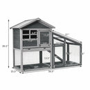 Wooden 56.5 Inch Length Rabbit Hutch with Pull out Tray and Ramp by LJGDeals