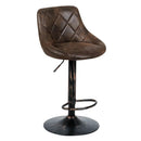 Set of 2 Adjustable Bar Stools with Backrest and Footrest by LJGDeals