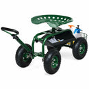 Heavy Duty Garden Cart with Tool Tray and 360 Swivel Seat by LJGDeals