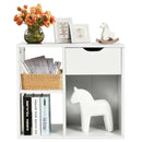 3-Cube Bookcase 2-tier Wooden Storage Shelf with Pull-out Drawer-Brown by LJGDeals
