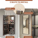 Wall Mounted Jewelry Cabinet with 3-Color Lights by LJGDeals