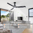 52" Cason Induatrial Downrod Mount Reversible Ceiling Fan with LED Lighting and Remote Control