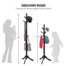 Entryway Height Adjustable Coat Stand with 9 Hooks by LJGDeals
