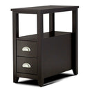 End Table Wooden with 2 Drawers and Shelf Bedside Table by LJGDeals