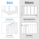 6 Panel Wall-mount Adjustable Baby Safe Metal Fence Barrier-White by LJGDeals