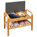 Shoe Rack Bench Bamboo with Storage Shelf-Natural by LJGDeals