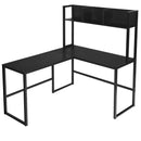 Reversible L-Shaped Corner Desk with Storage Bookshelf by LJGDeals