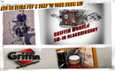 GRIFFIN Firecracker Snare Drum - Acoustic Popcorn 10" x 6" Poplar Mini Wood Shell & Black Hickory PVC - Concert Marching Percussion Musical Instrument