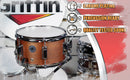 Popcorn Snare Drum by GRIFFIN - Soprano Firecracker 10" x 6" Poplar Wood Shell with Hickory PVC - Concert Percussion Musical Instrument Drummers Key