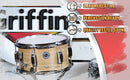 Popcorn Soprano Snare Drum by GRIFFIN - Acoustic Firecracker 10"x6" Poplar Wood Shell with Oakwood PVC - Mini Concert Marching Percussion Instrument