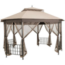 10’x 12’ Octagonal Patio Gazebo-Beige by DirectDeals