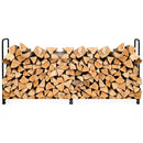 8 Feet Outdoor Steel Firewood Log Rack by LJGDeals
