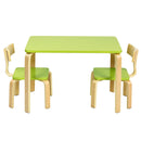 3 Piece Kids Wooden Activity Table and 2 Chairs Set