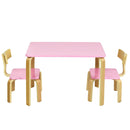 3 Piece Kids Wooden Activity Table and 2 Chairs Set