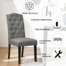 Set of 2 Tufted Upholstered Dining Chairs by LJGDeals
