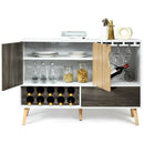 Mid-Century Buffet Sideboard Wooden Storage Cabinet by LJGDeals