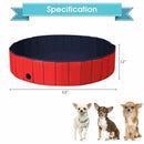 63 Inch Foldable Leakproof Dog Pet Pool Bathing Tub Kiddie Pool for Dogs Cats and Kids by LJGDeals