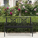 Patio Garden Bench with Powder Coated Steel Frame by LJGDeals