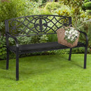 50 Inch Patio Heavy-Duty Metal Garden Bench by LJGDeals