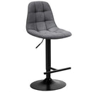 2 Pieces Adjustable Bar Stools Swivel Counter Height Linen Chairs-Brown by LJGDeals