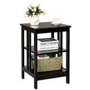 3-Tier Nightstand Sofa Side Table with Baffles and Round Corners by LJGDeals