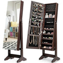 Standing Jewelry Armoire Cabinet with Full Length Mirror by LJGDeals