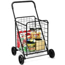 Portable Folding Shopping Cart Utility for Grocery Laundry-Black by LJGDeals