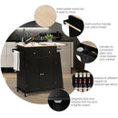 Rubber Wood Countertop Rolling Kitchen Island Cart by LJGDeals