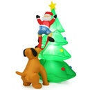 6.5 Feet Outdoor Inflatable Christmas Tree Santa Decor with LED Lights by LJGDeals