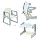 2 in 1 Kids Easel Table and Chair Set with Adjustable Art Painting Board by LJGDeals