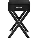 Design Sofa Side Table with X-Shape Drawer for Living Room Bedroom by LJGDeals