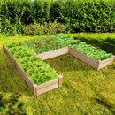 U-Shaped Wooden Garden Raised Bed for Backyard and Patio by LJGDeals