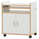 Kitchen Island on Wheels with Removable Shelf and Towel Rack by LJGDeals