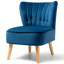 Armless Accent Chair Tufted Velvet Leisure Chair by LJGDeals