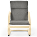 Modern Fabric Upholstered Bentwood Lounge Chair-Gray by LJGDeals